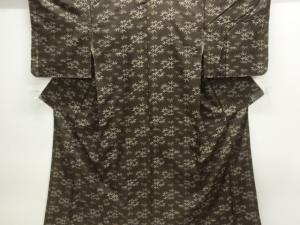 大正ロマン　笹模様織出し銘仙着物